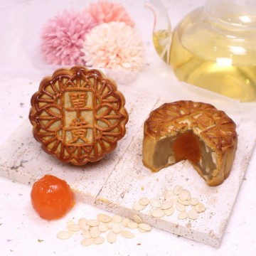 White Lotus Single Yolk Traditional Mooncake